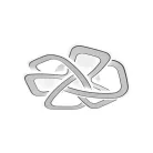 LED design mennyezeti lámpa 140W, 10000 lm, 3000K-6500K, IP20, 520x520x70mm - J1332/W