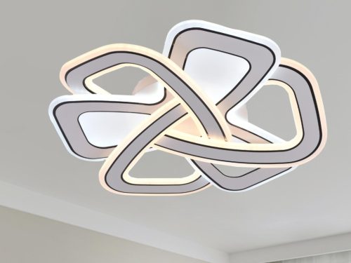 LED design mennyezeti lámpa 140W, 10000 lm, 3000K-6500K, IP20, 520x520x70mm - J1332/W