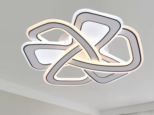 LED design mennyezeti lámpa 140W, 10000 lm, 3000K-6500K, IP20, 520x520x70mm - J1332/W