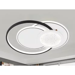   LED design mennyezeti lámpa 80W, 4600 lm, 3000K-6500K, IP20, 560x430x70mm - J1333/W