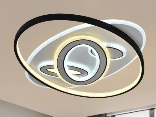 LED design mennyezeti lámpa 85W, 5600 lm, 3000K-6500K, IP20, 560x430x70mm - J1335/W