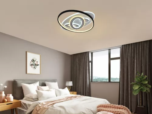 LED design mennyezeti lámpa 85W, 5600 lm, 3000K-6500K, IP20, 560x430x70mm - J1335/W