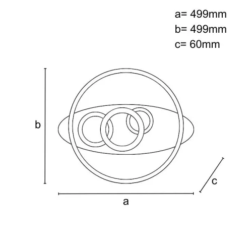 LED design mennyezeti lámpa 105W, 6900 lm, 3000K-6500K, IP20, 499x499x60mm - J1336/W