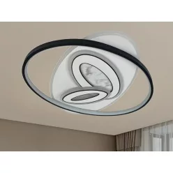   LED design mennyezeti lámpa 105W, 6900 lm, 3000K-6500K, IP20, 499x499x60mm - J1337/W