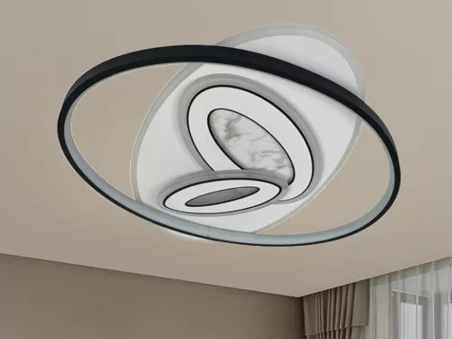 LED design mennyezeti lámpa 105W, 6900 lm, 3000K-6500K, IP20, 499x499x60mm - J1337/W