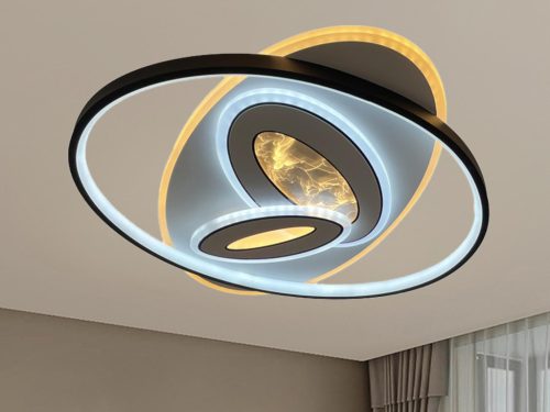 LED design mennyezeti lámpa 105W, 6900 lm, 3000K-6500K, IP20, 499x499x60mm - J1337/W