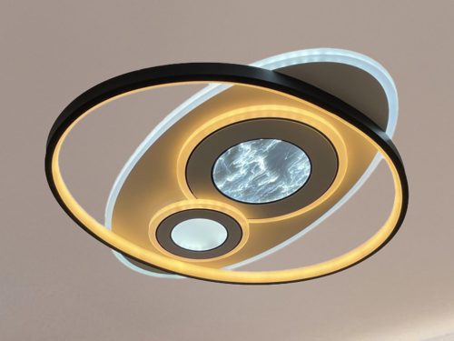 LED design mennyezeti lámpa 105W, 6900 lm, 3000K-6500K, IP20, 499x499x60mm - J1338/W