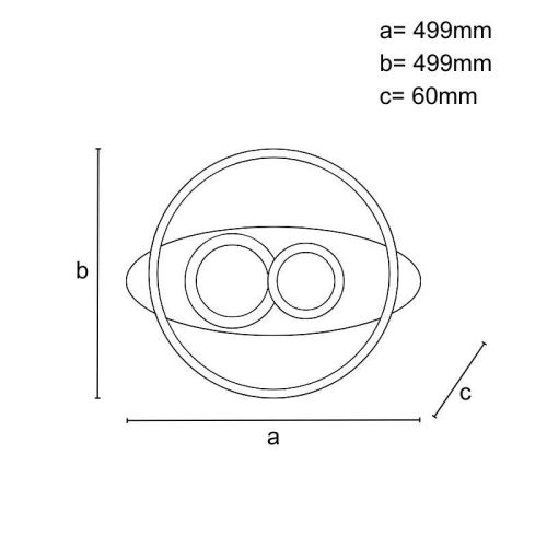 LED design mennyezeti lámpa 105W, 6900 lm, 3000K-6500K, IP20, 499x499x60mm - J1338/W