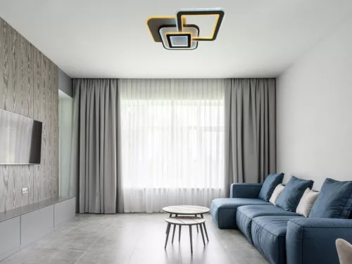 LED design mennyezeti lámpa 105W, 6900 lm, 3000K-6500K, IP20, 560x480x80mm - J1339/W