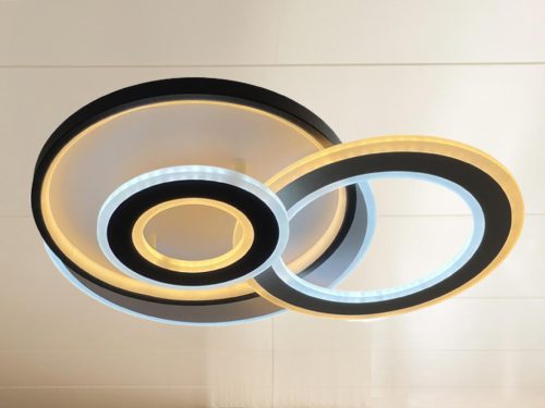 LED design mennyezeti lámpa 95W, 6200 lm, 3000K–6500K, IP20, 520x430x80 mm - J1340/W