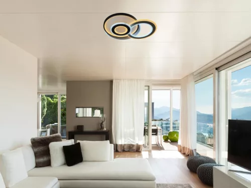 LED design mennyezeti lámpa 95W, 6200 lm, 3000K–6500K, IP20, 520x430x80 mm - J1340/W