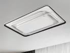 LED design mennyezeti lámpa 220W, 10000 lm, 930x600x70 mm, 3000K-6500K, IP20, fehér-fekete-J1341/W