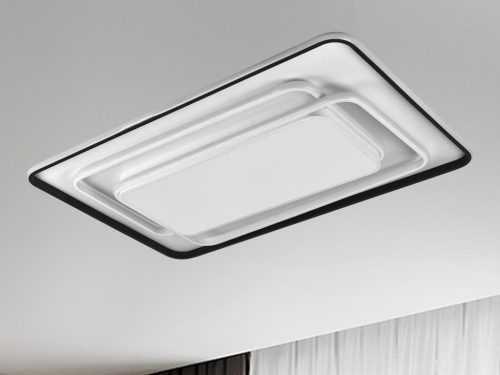 LED design mennyezeti lámpa 220W, 10000 lm, 930x600x70 mm, 3000K-6500K, IP20, fehér-fekete-J1341/W