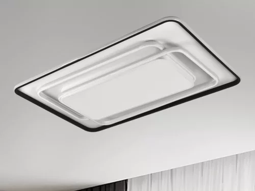 LED design mennyezeti lámpa 220W, 10000 lm, 930x600x70 mm, 3000K-6500K, IP20, fehér-fekete-J1341/W