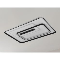   LED design mennyezeti lámpa 160W, 7000 lm, 900x600x60 mm, 3000K-6500K, IP20, fehér-fekete-J1341/WB