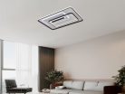 LED design mennyezeti lámpa 160W, 7000 lm, 900x600x60 mm, 3000K-6500K, IP20, fehér-fekete-J1341/WB