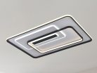 LED design mennyezeti lámpa 160W, 7000 lm, 900x600x60 mm, 3000K-6500K, IP20, fehér-fekete-J1341/WB