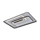LED design mennyezeti lámpa 160W, 7000 lm, 900x600x60 mm, 3000K-6500K, IP20, fehér-fekete-J1341/WB