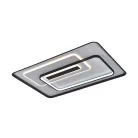 LED design mennyezeti lámpa 160W, 7000 lm, 900x600x60 mm, 3000K-6500K, IP20, fehér-fekete-J1341/WB