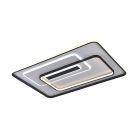 LED design mennyezeti lámpa 160W, 7000 lm, 900x600x60 mm, 3000K-6500K, IP20, fehér-fekete-J1341/WB