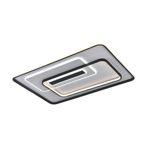 LED design mennyezeti lámpa 160W, 7000 lm, 900x600x60 mm, 3000K-6500K, IP20, fehér-fekete-J1341/WB