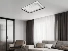 LED design mennyezeti lámpa 220W, 10000 lm, 930x600x70 mm, 3000K-6500K, IP20, fehér-fekete-J1341/W