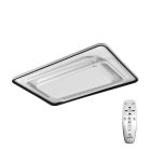 LED design mennyezeti lámpa 220W, 10000 lm, 930x600x70 mm, 3000K-6500K, IP20, fehér-fekete-J1341/W