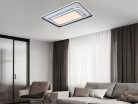 LED design mennyezeti lámpa 220W, 10000 lm, 930x600x70 mm, 3000K-6500K, IP20, fehér-fekete-J1341/W