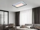 LED design mennyezeti lámpa 220W, 10000 lm, 930x600x70 mm, 3000K-6500K, IP20, fehér-fekete-J1341/W