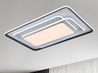 LED design mennyezeti lámpa 220W, 10000 lm, 930x600x70 mm, 3000K-6500K, IP20, fehér-fekete-J1341/W
