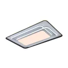 LED design mennyezeti lámpa 220W, 10000 lm, 930x600x70 mm, 3000K-6500K, IP20, fehér-fekete-J1341/W