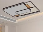 LED design mennyezeti lámpa 280W, 12000 lm, 1000x720x60 mm, 3000K-6500K, IP20, barna-fa-J1342/BRW