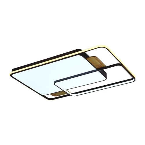 LED design mennyezeti lámpa 280W, 12000 lm, 1000x720x60 mm, 3000K-6500K, IP20, barna-fa-J1342/BRW