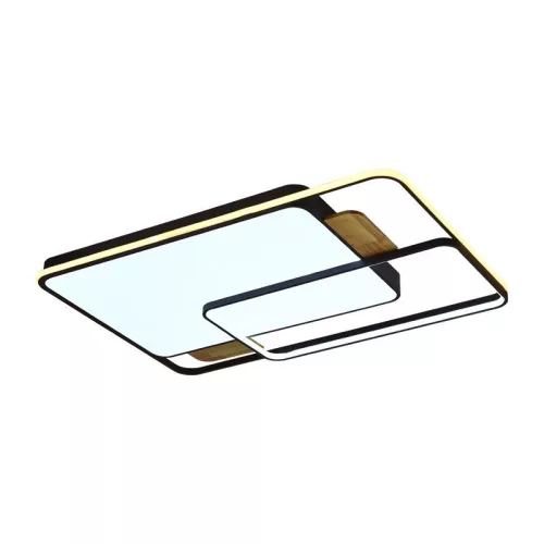 LED design mennyezeti lámpa 280W, 12000 lm, 1000x720x60 mm, 3000K-6500K, IP20, barna-fa-J1342/BRW