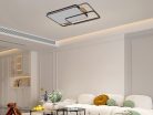 LED design mennyezeti lámpa 280W, 12000 lm, 1000x720x60 mm, 3000K-6500K, IP20, barna-fa-J1342/BRW