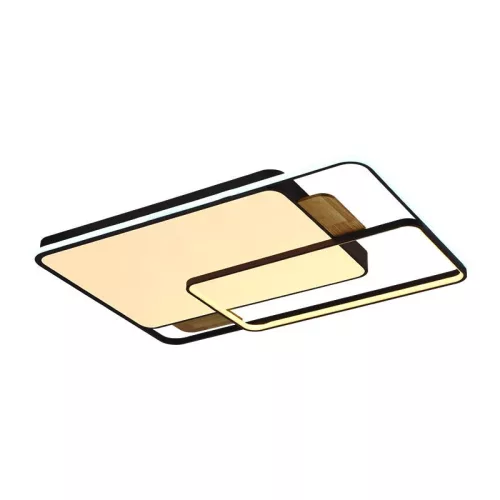 LED design mennyezeti lámpa 280W, 12000 lm, 1000x720x60 mm, 3000K-6500K, IP20, barna-fa-J1342/BRW