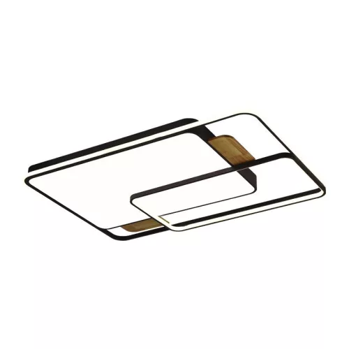 LED design mennyezeti lámpa 280W, 12000 lm, 1000x720x60 mm, 3000K-6500K, IP20, barna-fa-J1342/BRW