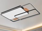 LED design mennyezeti lámpa 280W, 12000 lm, 1000x720x60 mm, 3000K-6500K, IP20, fekete-fa-J1342/BW