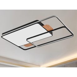   LED design mennyezeti lámpa 280W, 12000 lm, 1000x720x60 mm, 3000K-6500K, IP20, fekete-fa-J1342/BW
