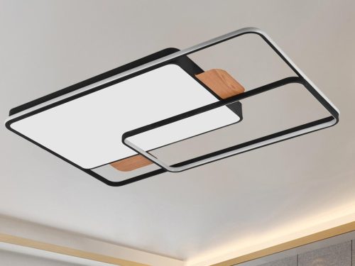 LED design mennyezeti lámpa 280W, 12000 lm, 1000x720x60 mm, 3000K-6500K, IP20, fekete-fa-J1342/BW