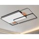 LED design mennyezeti lámpa 280W, 12000 lm, 1000x720x60 mm, 3000K-6500K, IP20, fekete-fa-J1342/BW