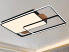 LED design mennyezeti lámpa 280W, 12000 lm, 1000x720x60 mm, 3000K-6500K, IP20, fekete-fa-J1342/BW