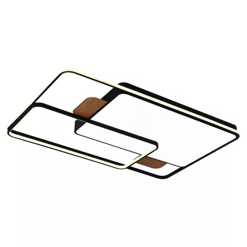 LED design mennyezeti lámpa 280W, 12000 lm, 1000x720x60 mm, 3000K-6500K, IP20, fekete-fa-J1342/BW