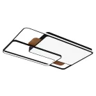 LED design mennyezeti lámpa 280W, 12000 lm, 1000x720x60 mm, 3000K-6500K, IP20, fekete-fa-J1342/BW