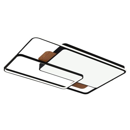 LED design mennyezeti lámpa 280W, 12000 lm, 1000x720x60 mm, 3000K-6500K, IP20, fekete-fa-J1342/BW