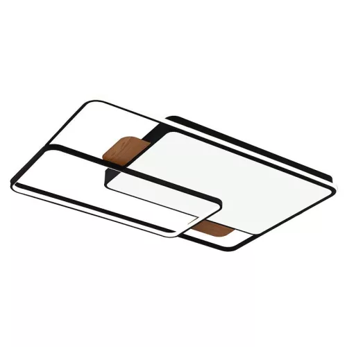 LED design mennyezeti lámpa 280W, 12000 lm, 1000x720x60 mm, 3000K-6500K, IP20, fekete-fa-J1342/BW