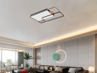 LED design mennyezeti lámpa 280W, 12000 lm, 1000x720x60 mm, 3000K-6500K, IP20, fekete-fa-J1342/BW