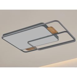   LED design mennyezeti lámpa 280W, 12000 lm, 1000x720x60 mm, 3000K-6500K, IP20, fa-szürke-J1342/SW