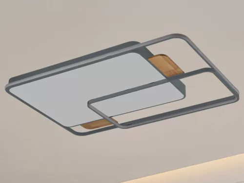 LED design mennyezeti lámpa 280W, 12000 lm, 1000x720x60 mm, 3000K-6500K, IP20, fa-szürke-J1342/SW