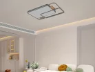 LED design mennyezeti lámpa 280W, 12000 lm, 1000x720x60 mm, 3000K-6500K, IP20, fa-szürke-J1342/SW